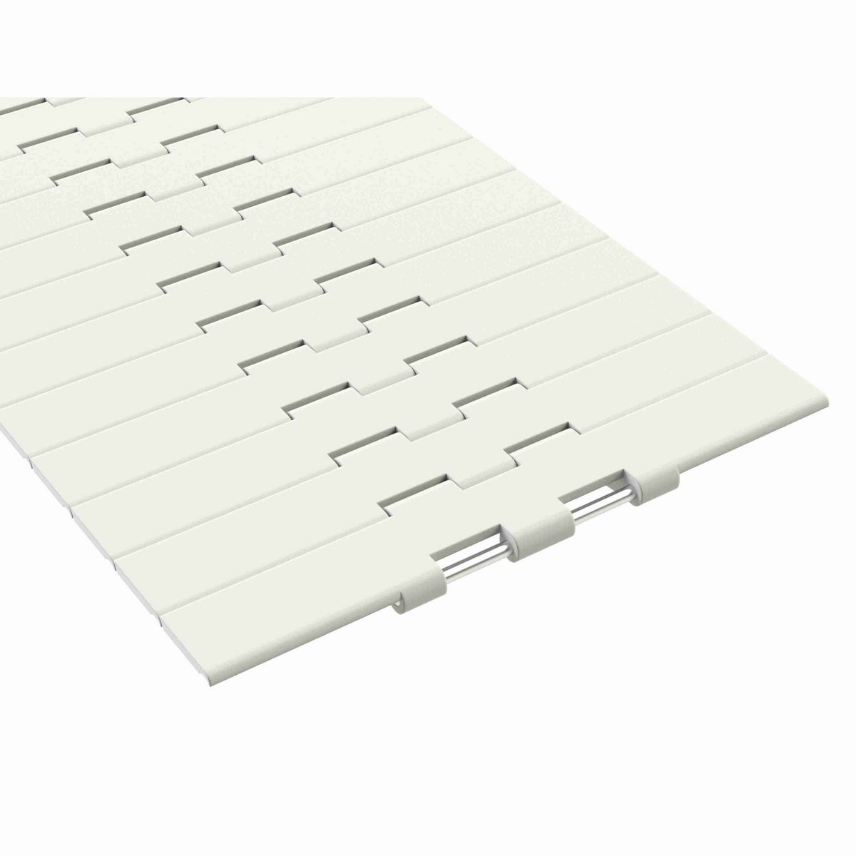 Rexnord 821 Straight Running Solid Top, Material: White High Performance, Width: 12in, Pitch: 1.5in - 81403483