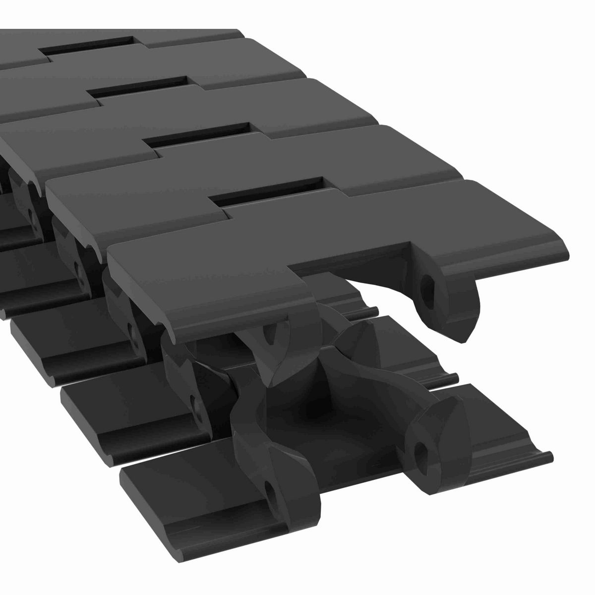 Rexnord 879B Side-flexing Solid Top, Material: Black Melt Resistant, Width: 3.25in, Pitch: 1.5in - 81417391