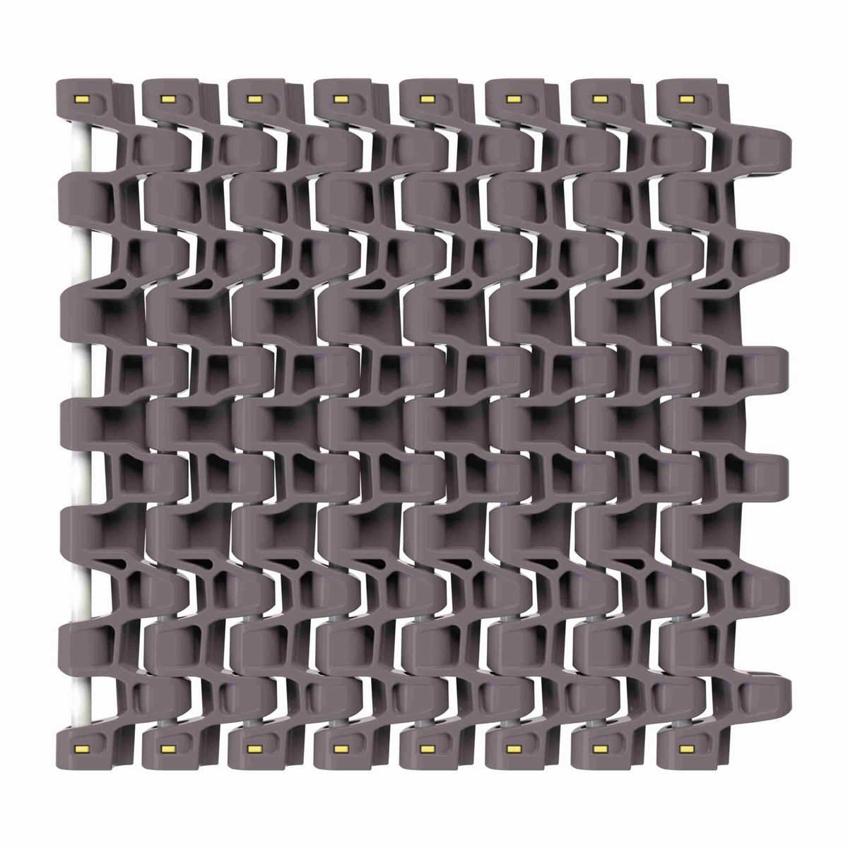 Rexnord 7966NT Side-flexing Flush Grid, Material: Brown High Performance, Width: 12in, Pitch: 1.5in - 81446291