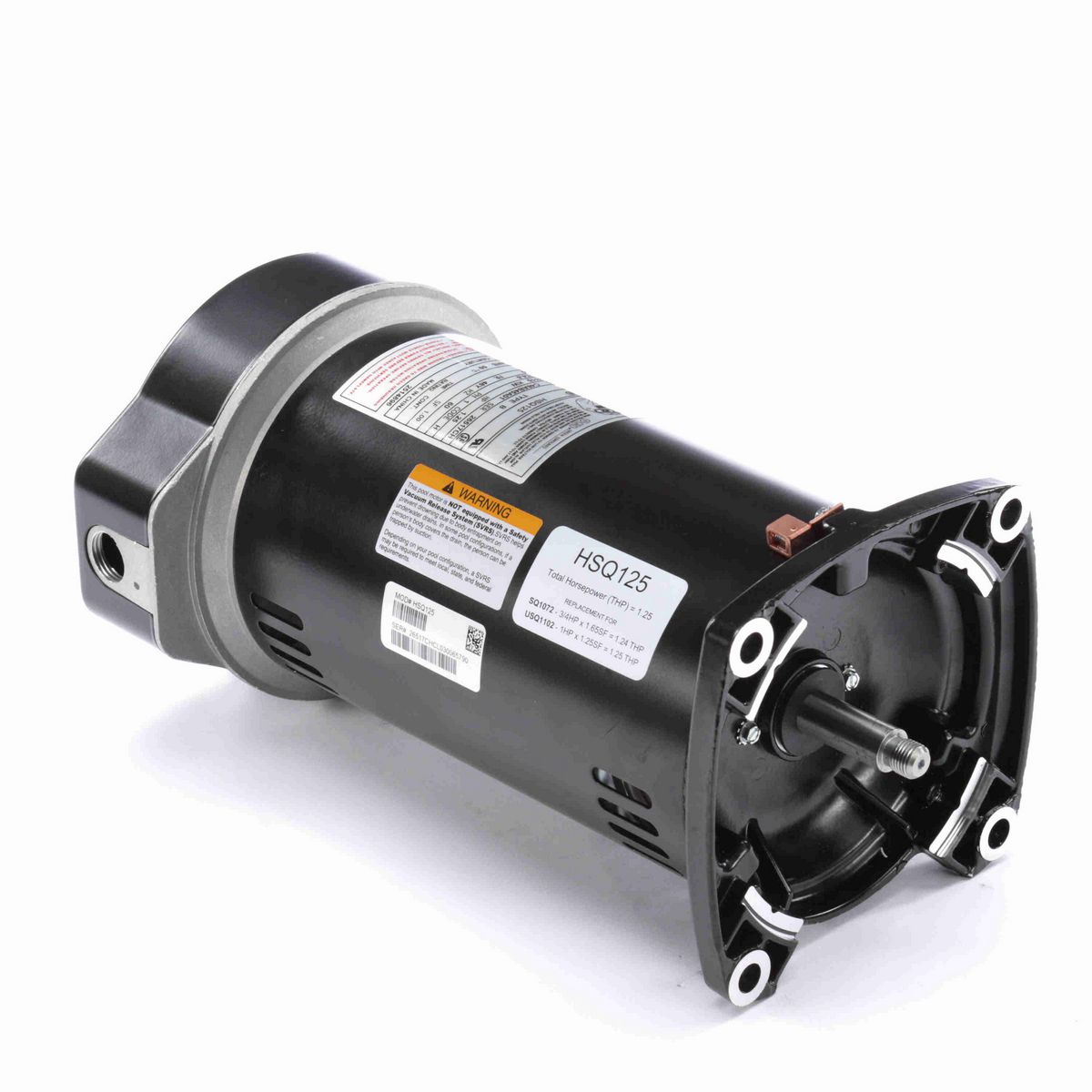 Century Centurion PRO ® Motors Pool Pump Motor, 1.25 HP, 1 Ph, 60 Hz, 230/115 V, 3600 RPM, 48Y Frame, ODP - HSQ125