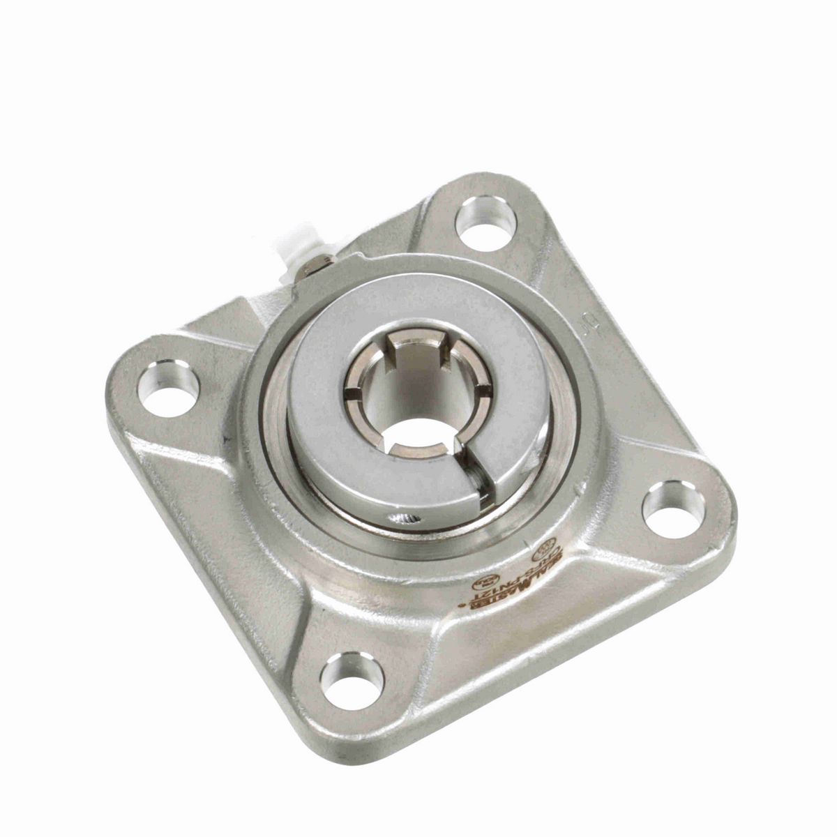 Sealmaster Mounted Stainless Steel Four Bolt Flange Ball Bearing - 52100 Bearing Steel, Phosphorus Nickel Coated - Concentric Lock - Corrosion Resistant - CRFS-PN12T