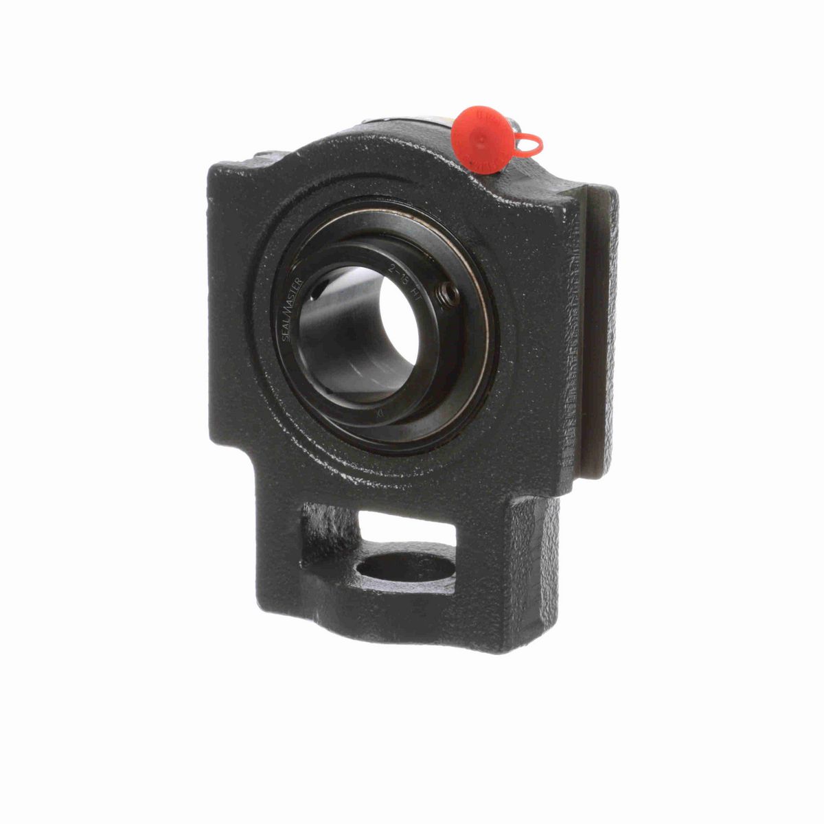 Sealmaster Mounted Cast Iron Wide Slot Take Up Ball Bearing - 52100 Bearing Steel, Black Oxided - Setscrew Lock - High Temperature - ST-24 HT