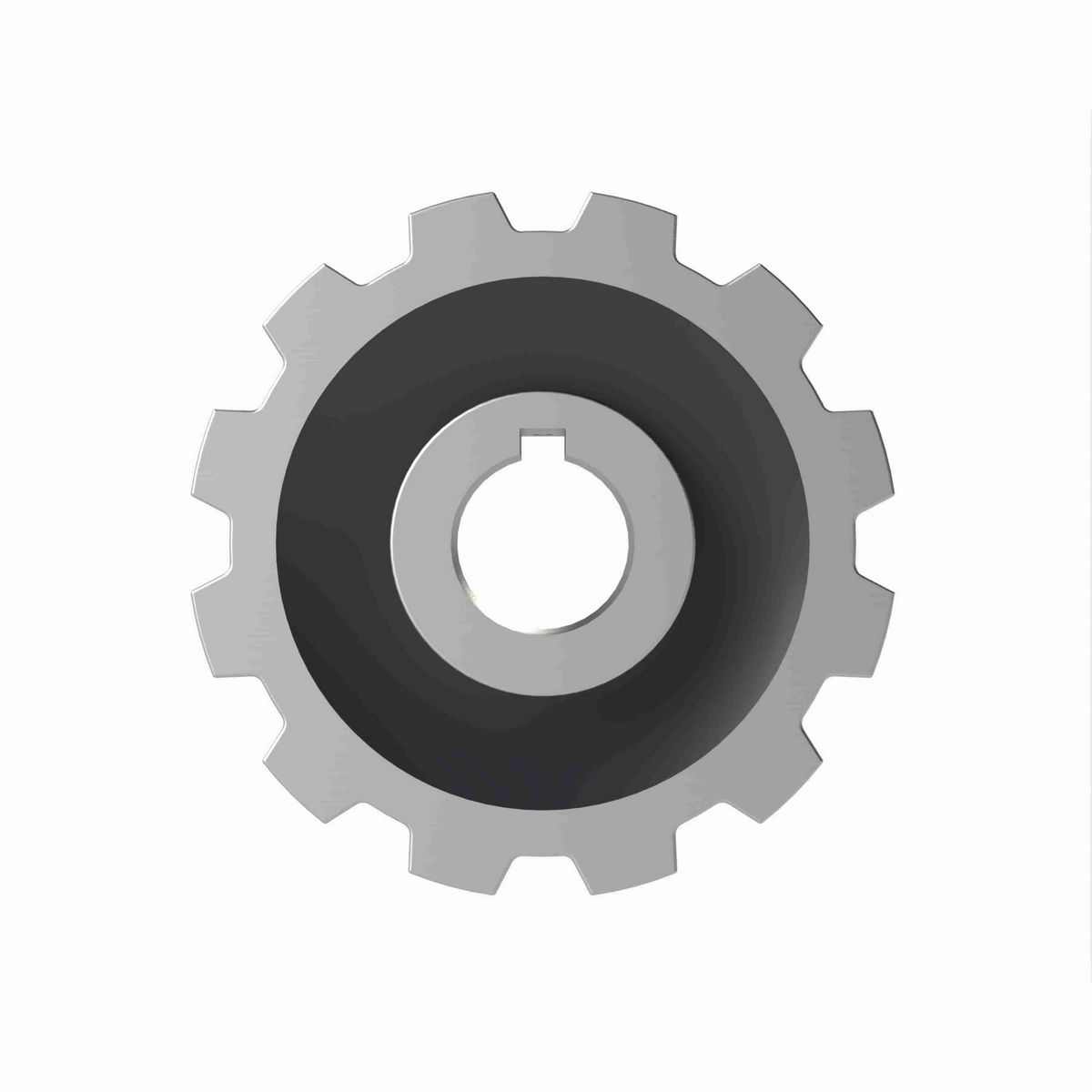 Rexnord 882 Series Solid One Piece Cast Iron Sprocket with 12 Teeth and a 1in Round Shaft-Ready Bore with Keyway & Setscrew - 401-325-4