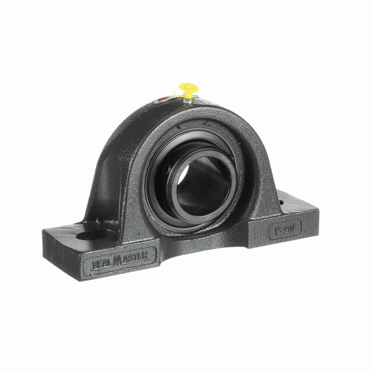 Sealmaster Mounted Cast Iron Two Bolt Pillow Block Ball Bearing - 52100 Bearing Steel, Black Oxided - Double Setscrew Lock - MPD-35