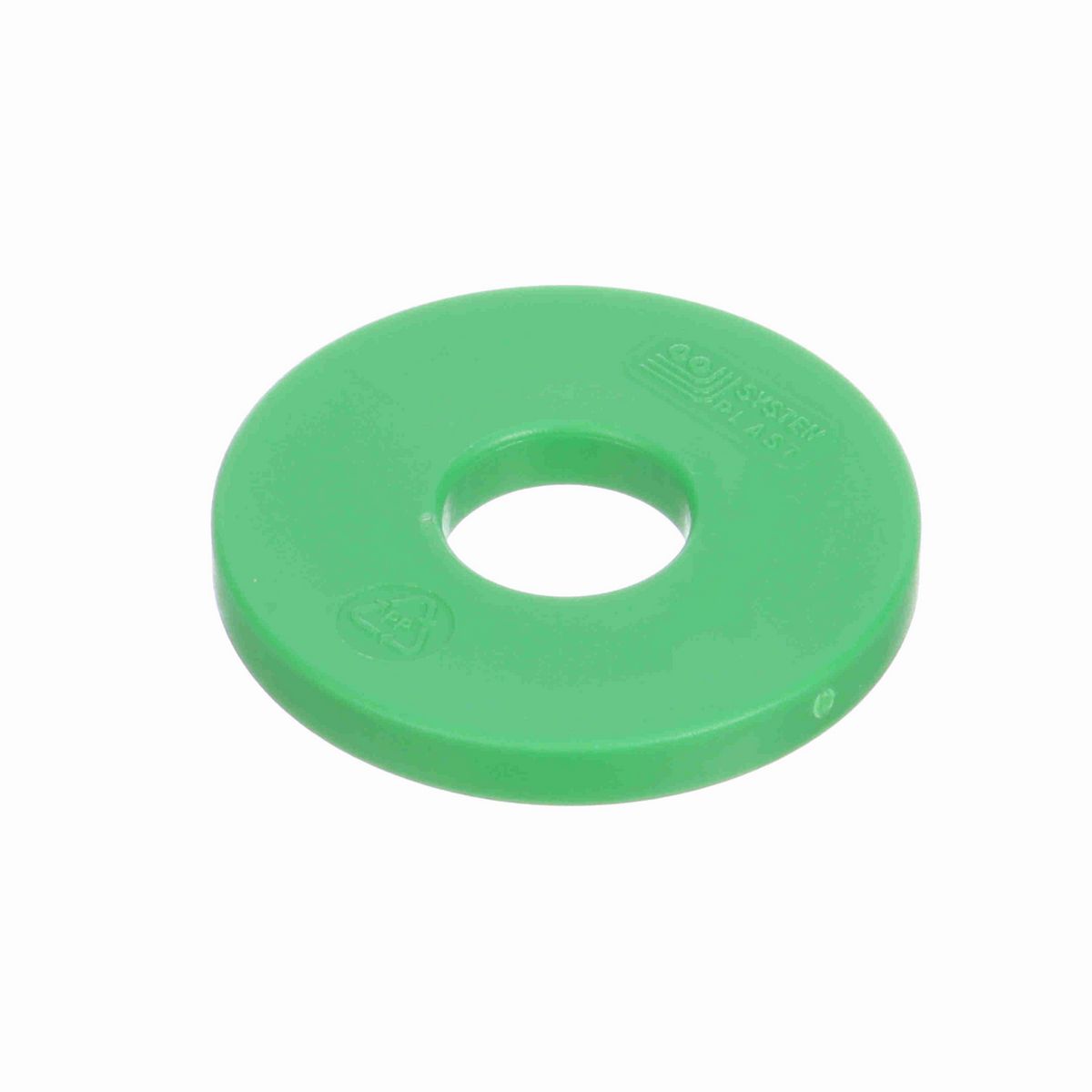 System Plast Flange; OD: 60-mm, Shaft Dia: 20-mm, Length: 7.25-mm, Color: Green - F-60B20ML7-PPG