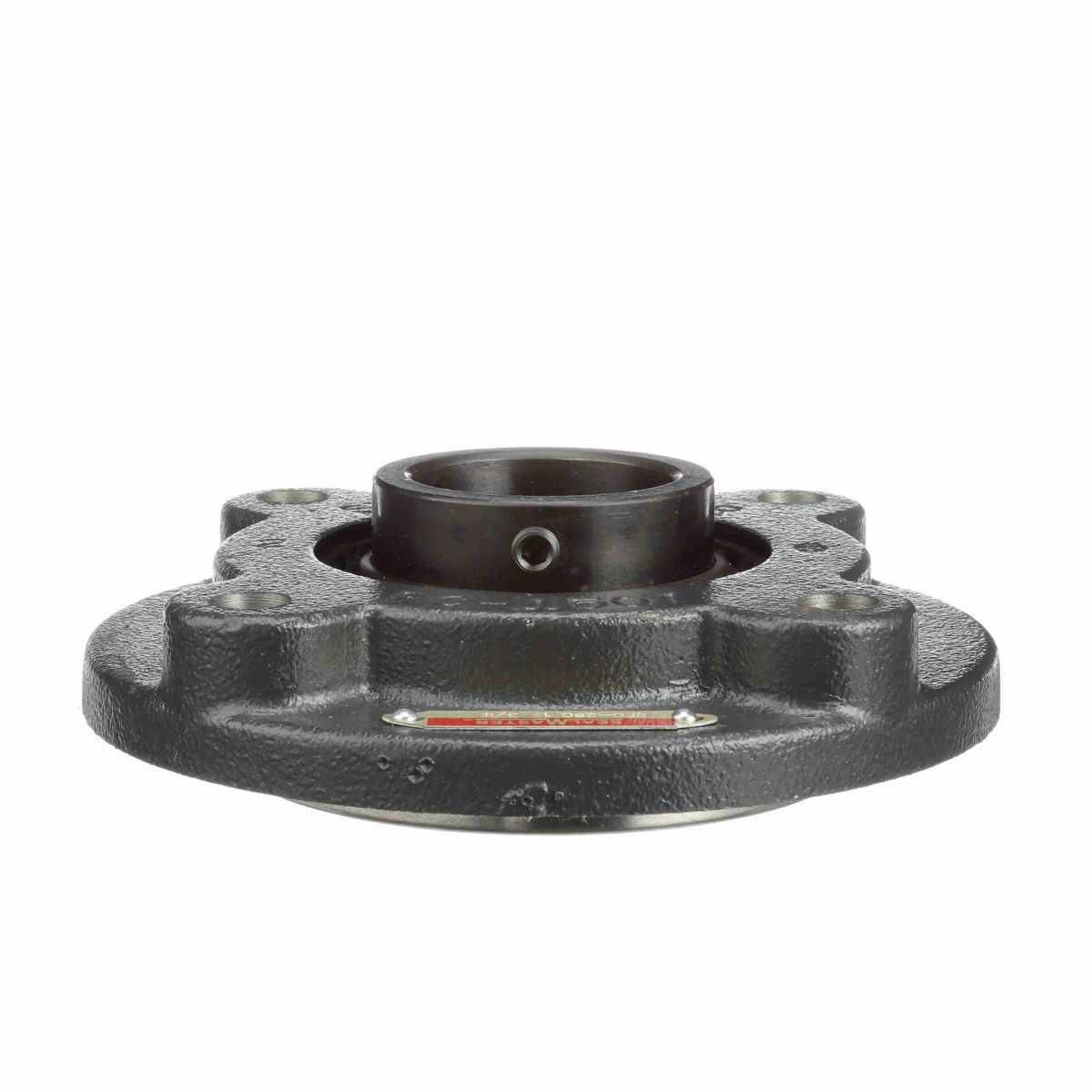 Sealmaster Mounted Cast Iron Flange Cartridge Ball Bearing - 52100 Bearing Steel, Black Oxided - Setscrew Lock - SFC-28C