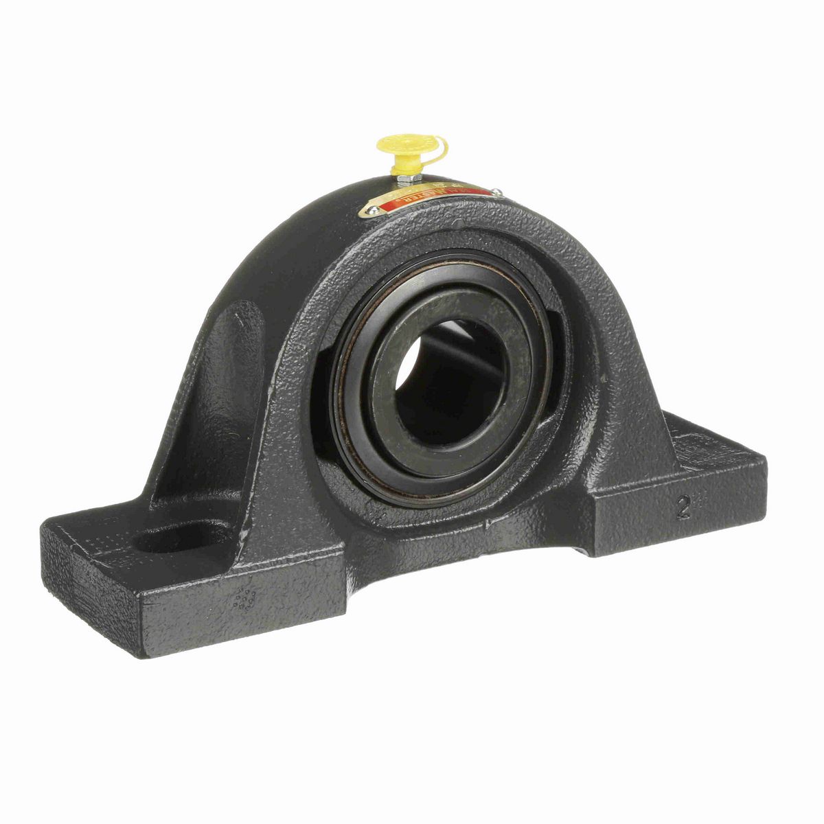 Sealmaster Mounted Cast Iron Two Bolt Pillow Block Ball Bearing - 52100 Bearing Steel, Black Oxided - Setscrew Lock - MP-24