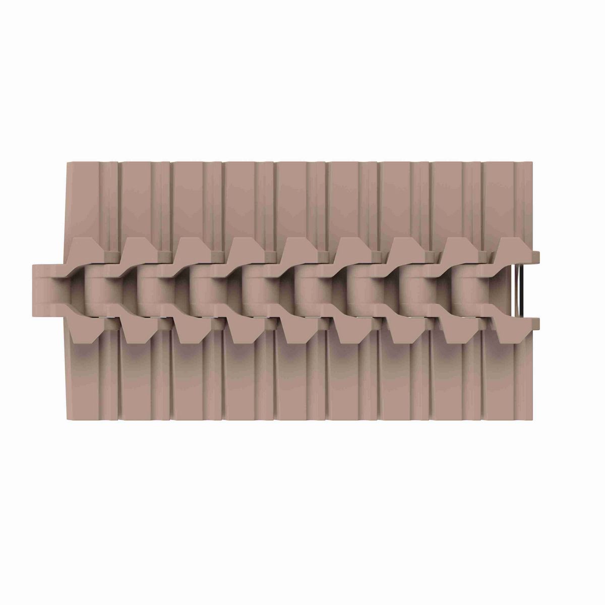 Rexnord 882TAB Side-flexing Solid Top, Material: Tan Low Friction, Width: 7.5in, Pitch: 1.5in - LF882T-7-1/2