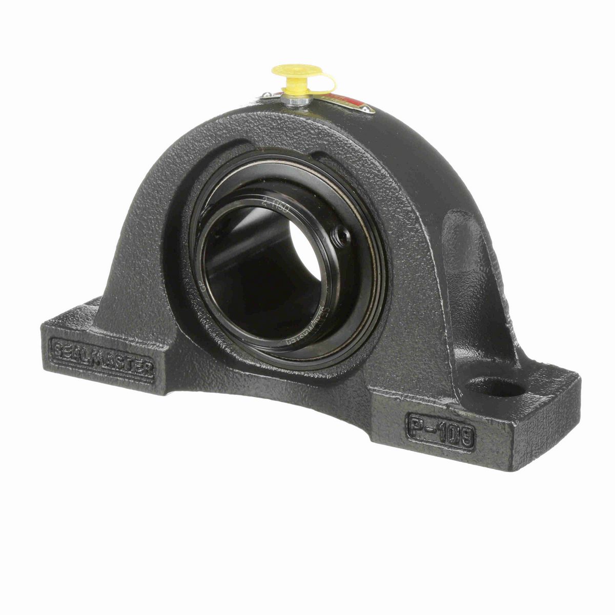 Sealmaster Mounted Cast Iron Two Bolt Pillow Block Ball Bearing - 52100 Bearing Steel, Black Oxided - Double Setscrew Lock - NPD-31