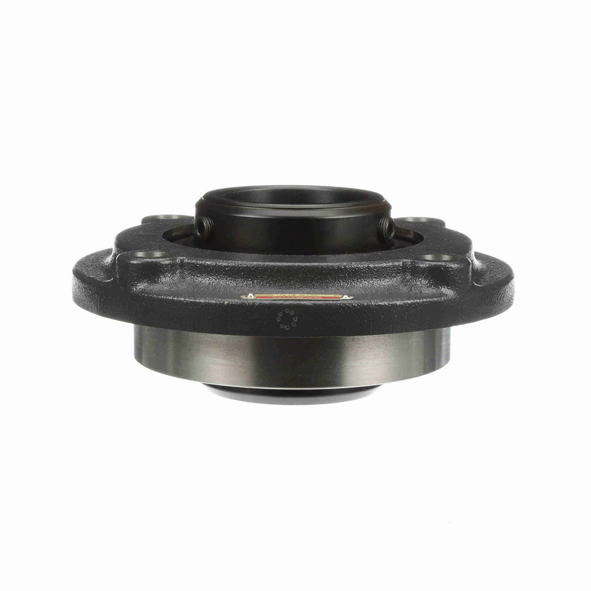 Sealmaster Mounted Cast Iron Flange Cartridge Ball Bearing - 52100 Bearing Steel, Black Oxided - Double Setscrew Lock - MFCD-55