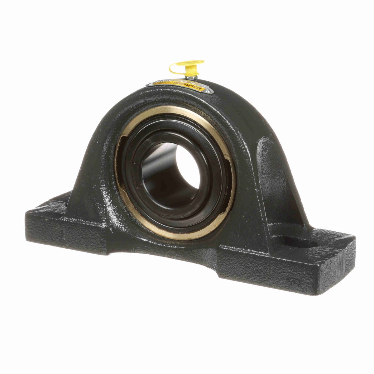 Sealmaster Mounted Cast Iron Two Bolt Pillow Block Ball Bearing - 52100 Bearing Steel, Black Oxided - Setscrew Lock - Air Handling Housing Fit, Noise Tested - EMP-27 CXU