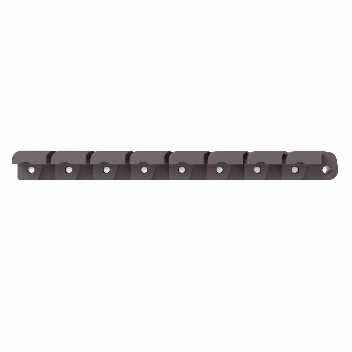 Rexnord 1040FTM Side-flexing Solid Top, Material: Brown High Performance, Width: 3.3in, Pitch: 1in - 10608553