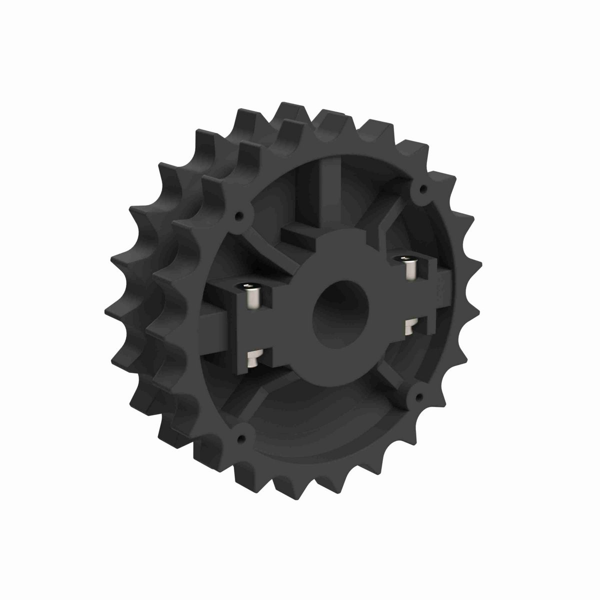 Rexnord 820 Series Split Molded Nylon Sprocket with 23 Teeth and 1in Round Idler Bore - 614-39-7