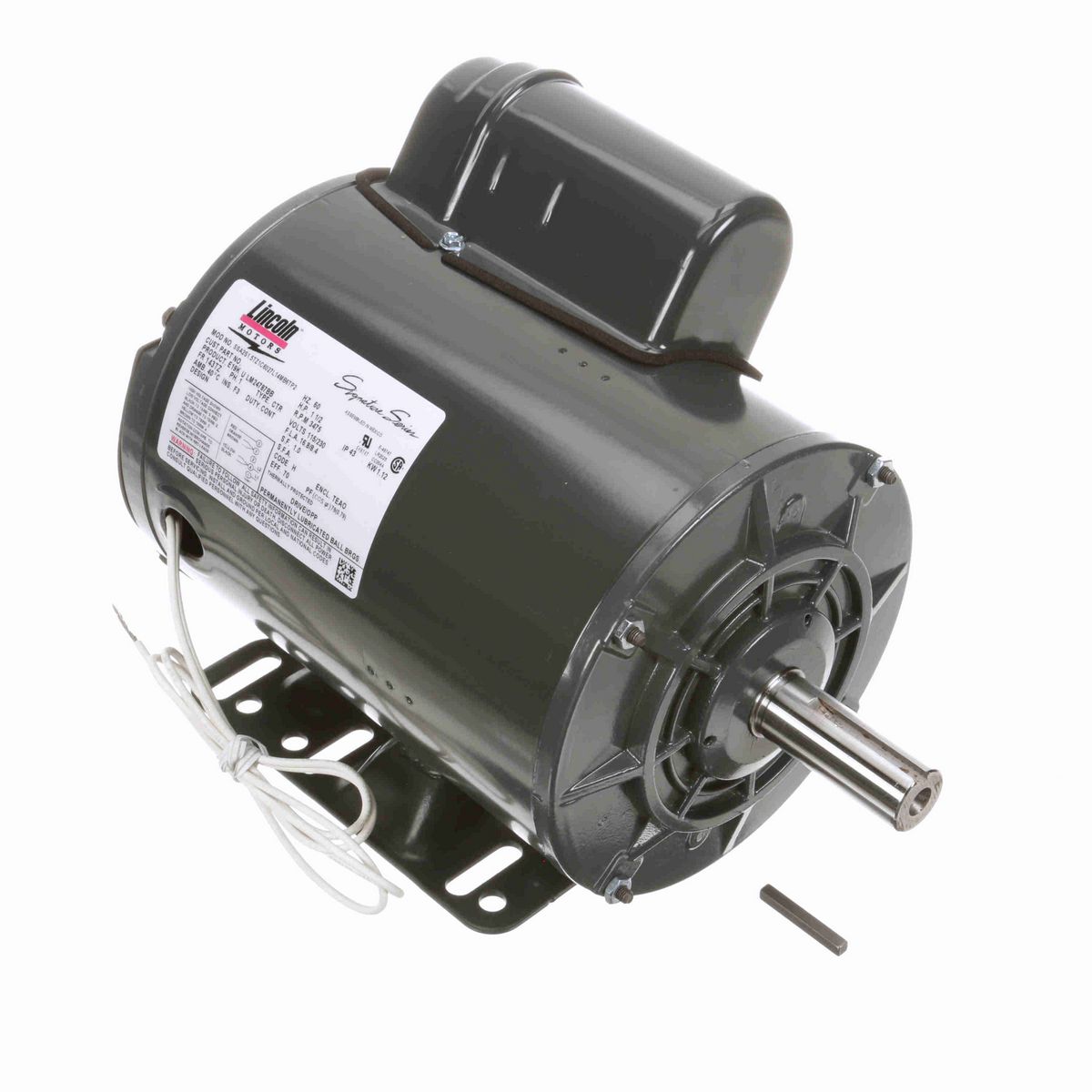 LEESON Agricultural Motor, 1.50 HP, 1 Ph, 60 Hz, 115/230 V, 3600 RPM, 143T Frame, TEAO - LM24787