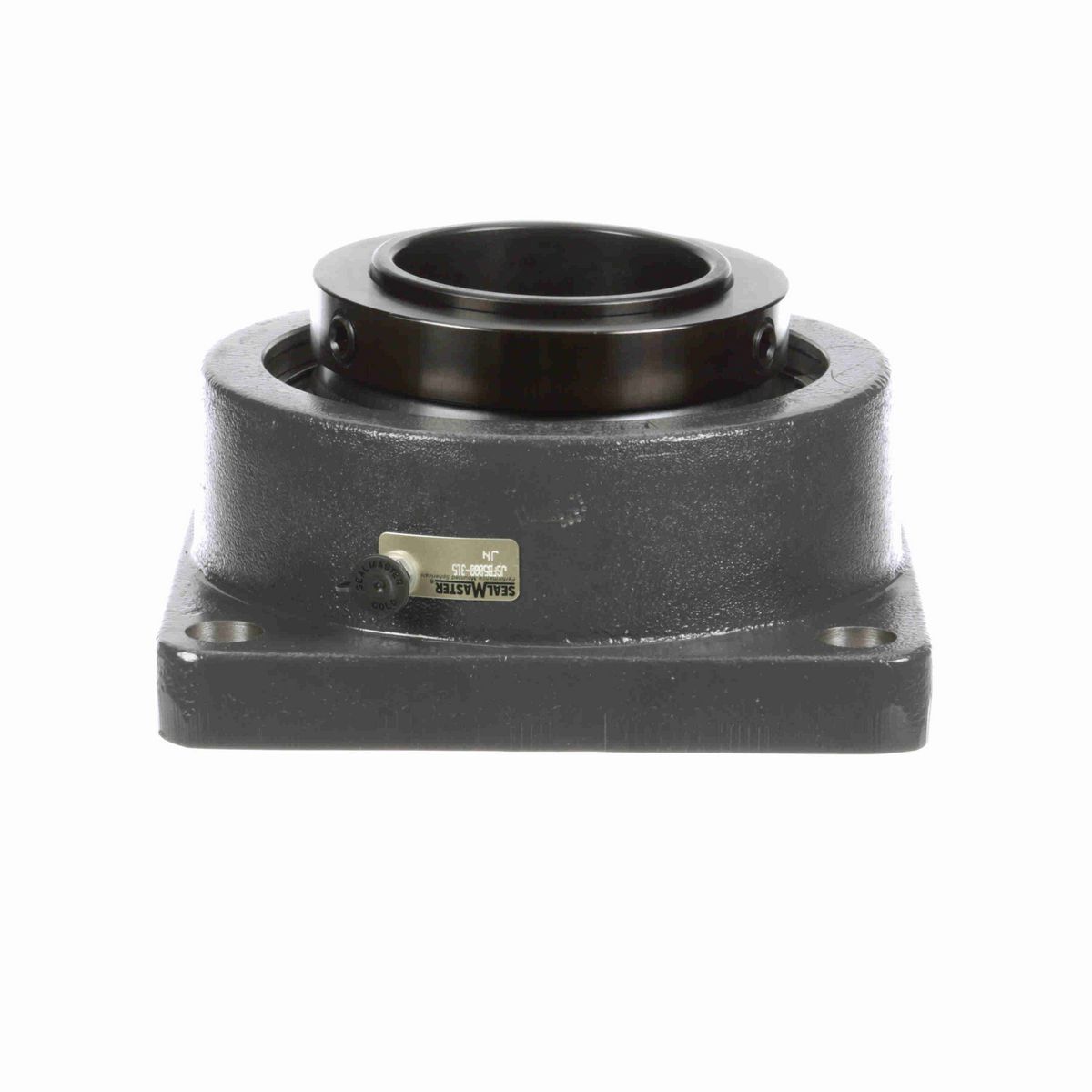 Sealmaster Mounted Cast Iron Four Bolt Flange Spherical Roller - 52100 Bearing Steel, Black Oxided - Collar Mount Lock - USFB5000-315