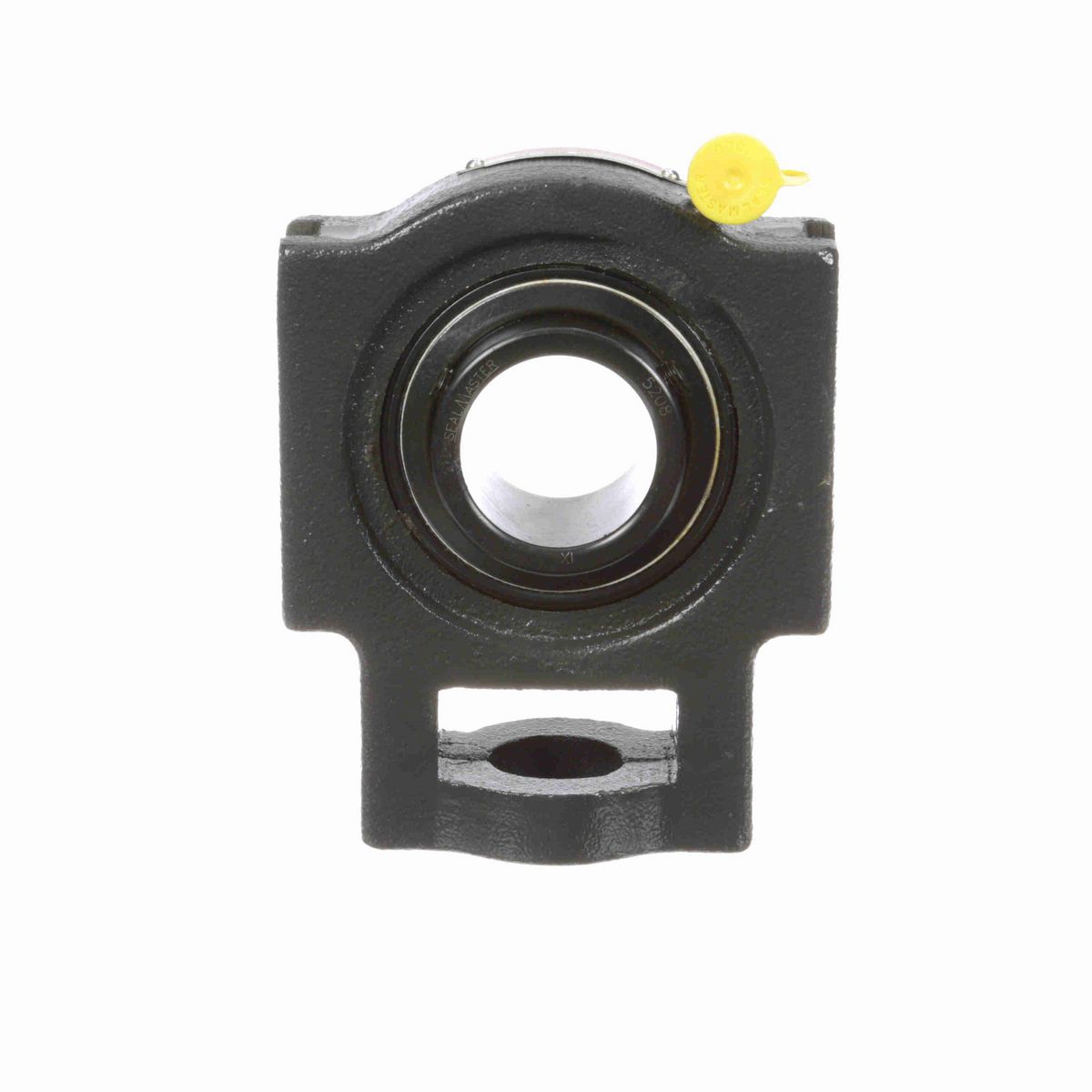 Sealmaster Mounted Cast Iron Wide Slot Take Up Ball Bearing - 52100 Bearing Steel, Black Oxided - Setscrew Lock - ST-208