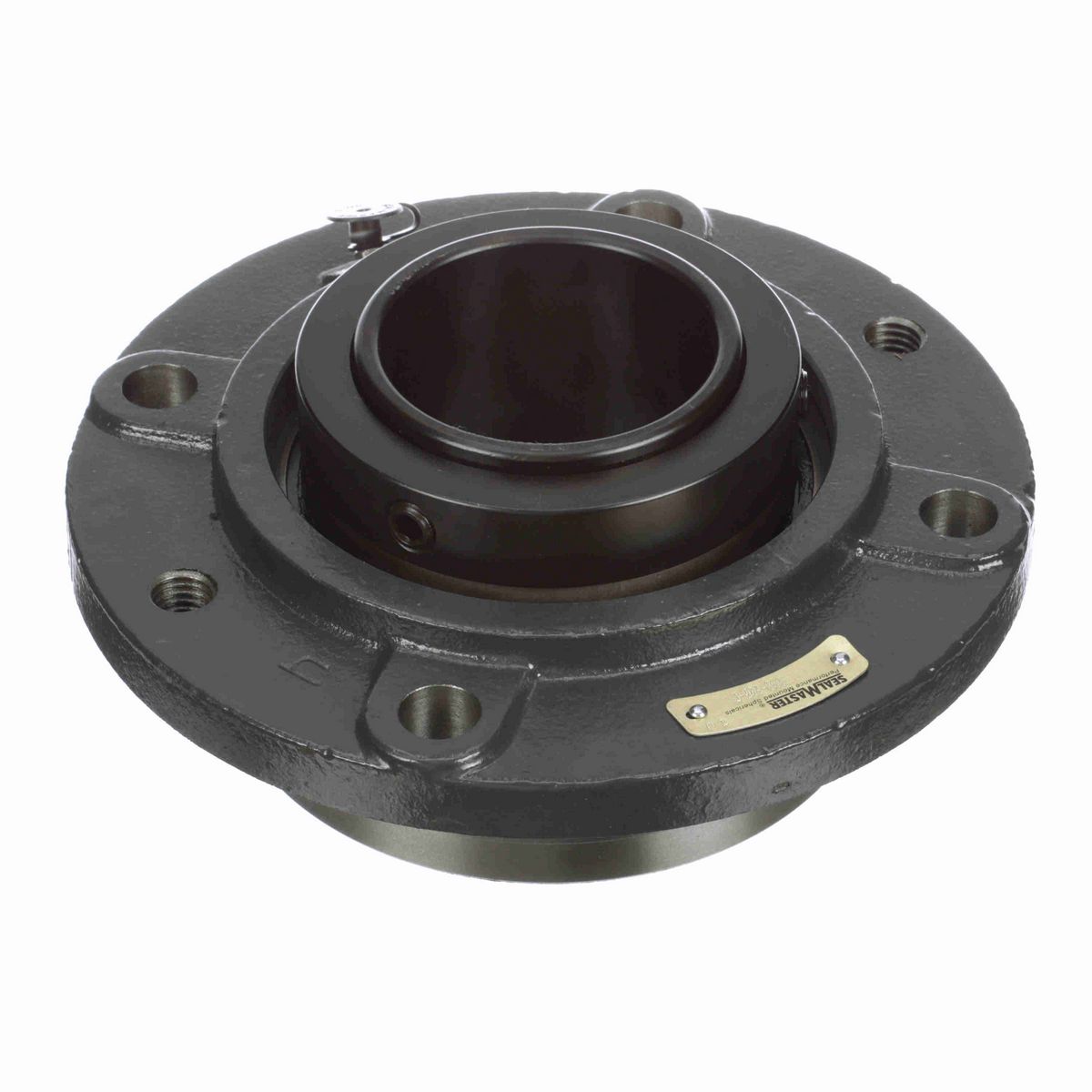 Sealmaster Mounted Cast Iron Piloted Flange Spherical Roller - 52100 Bearing Steel, Black Oxided - Collar Mount Lock - USFC5000-300-C