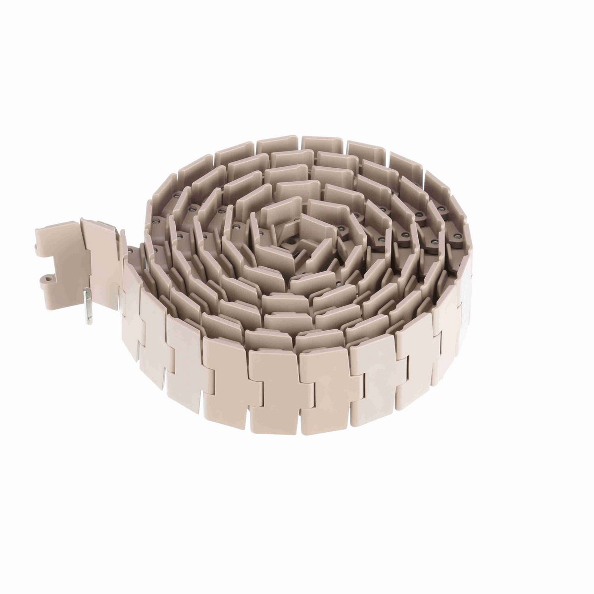 System Plast 879TAB Side-flexing Solid Top, Material: Tan Low Friction, Width: 3.25in, Pitch: 1.5in - LF879TAB-K325