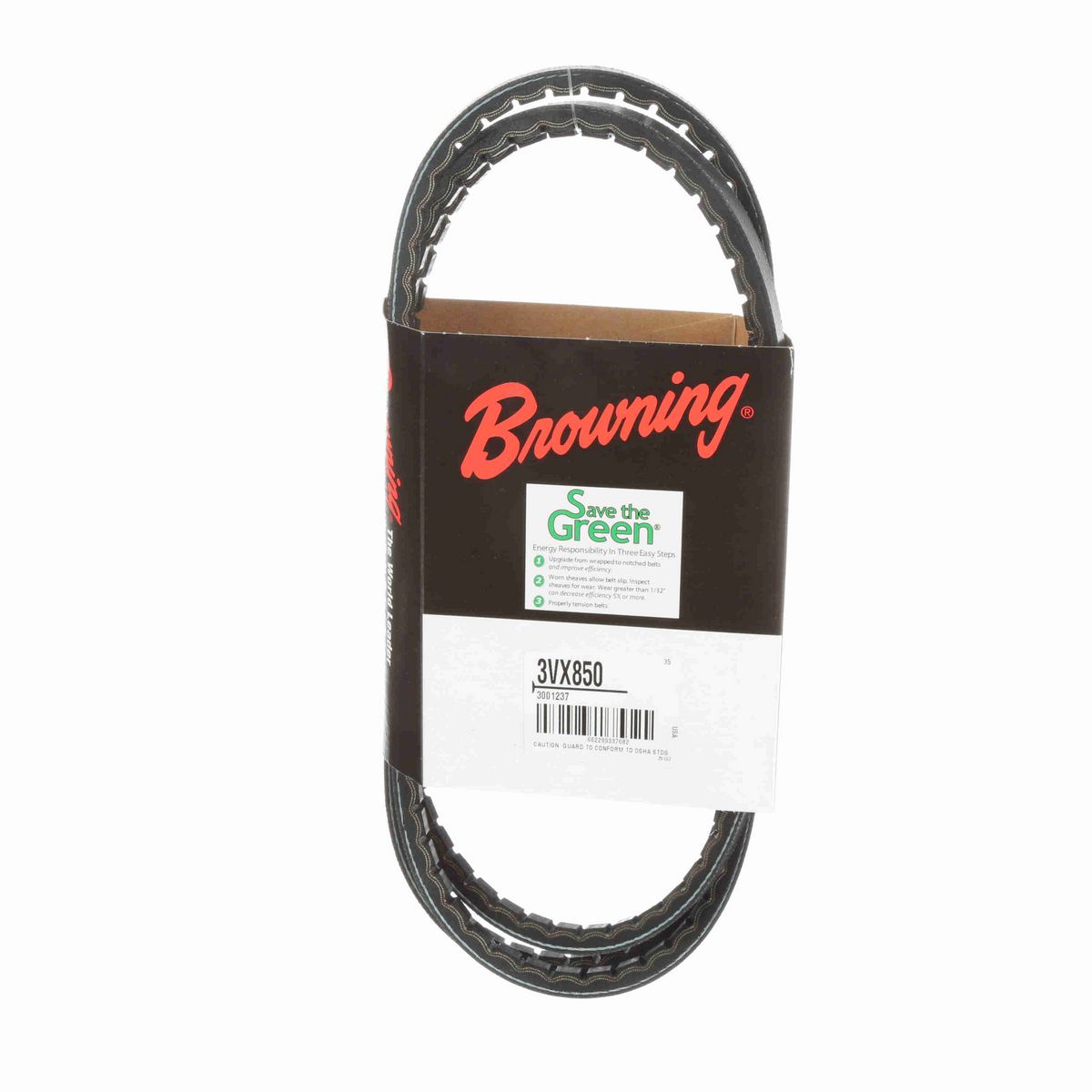 Browning EPDM Notched Belt 98% Efficient - 3VX850