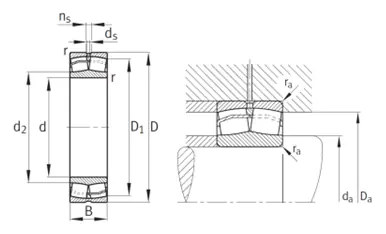 Сферический роликовый подшипник HGF 21308MB