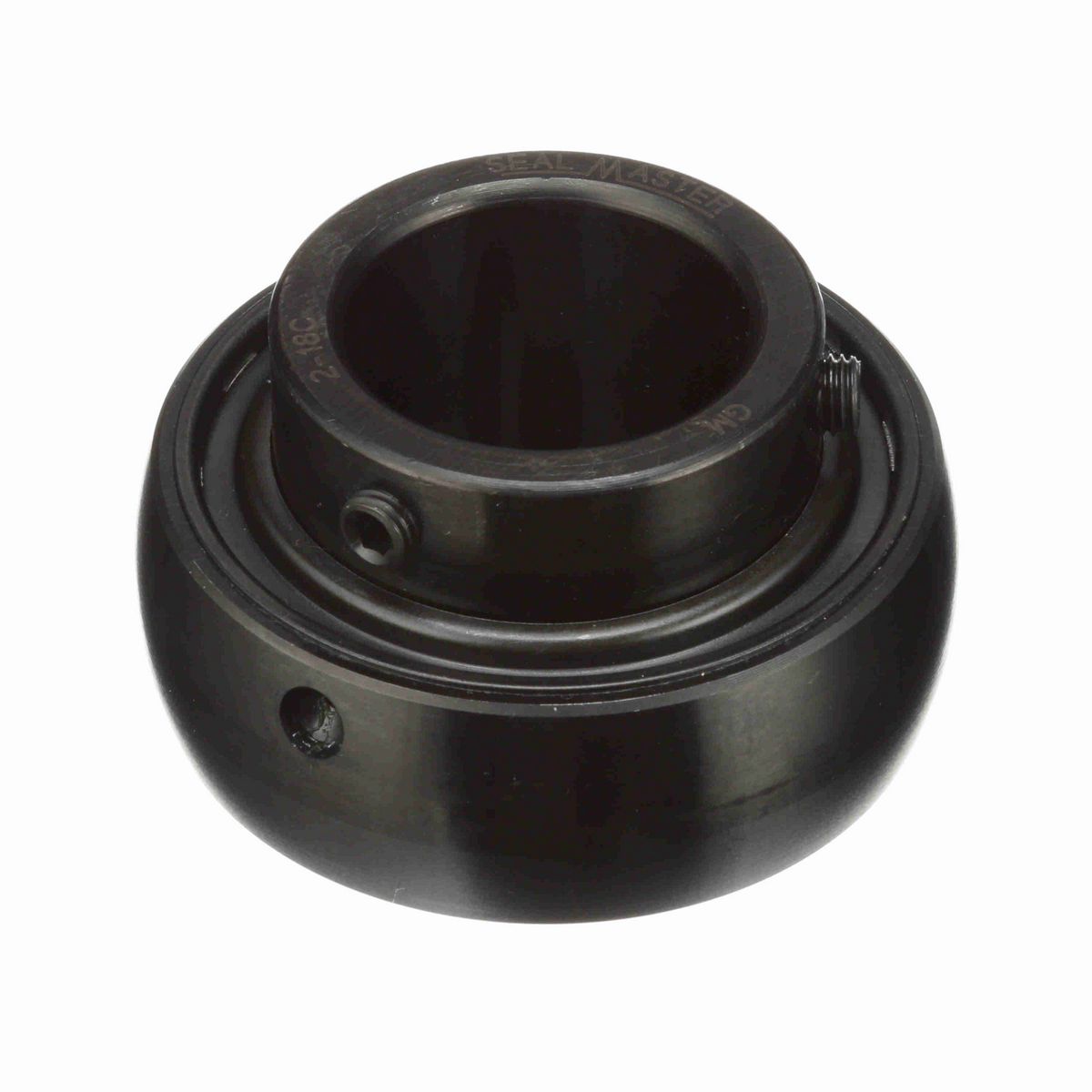 Sealmaster Mounted Insert Only Ball Bearing - 52100 Bearing Steel, Black Oxided - Setscrew Lock - 2-18C