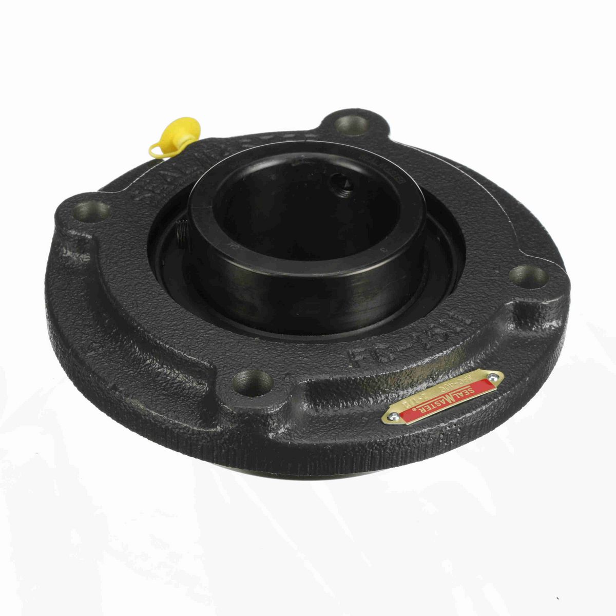 Sealmaster Mounted Cast Iron Flange Cartridge Ball Bearing - 52100 Bearing Steel, Black Oxided - Setscrew Lock - MFC-40C