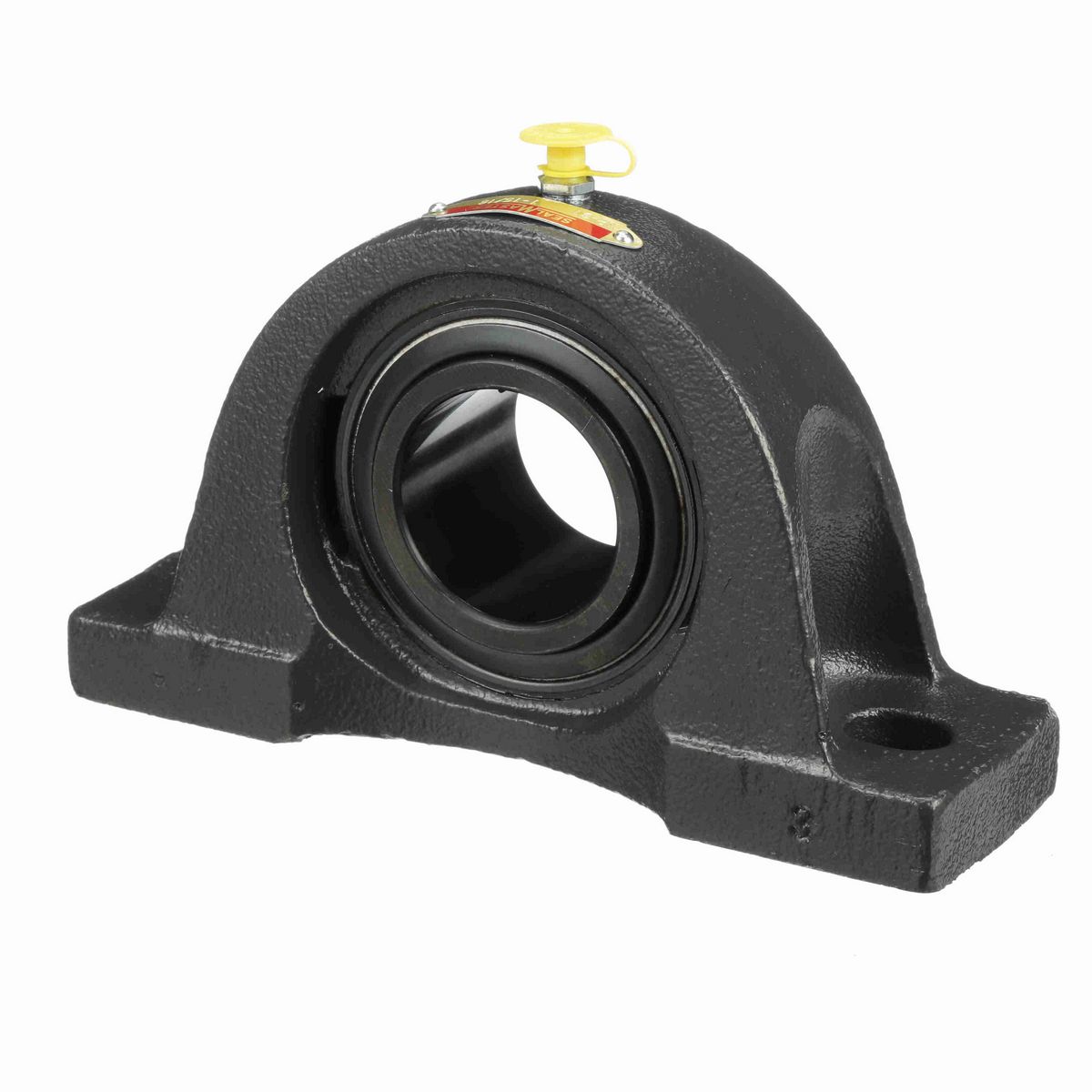 Sealmaster Mounted Cast Iron Two Bolt Pillow Block Ball Bearing - 52100 Bearing Steel, Black Oxided - Setscrew Lock - NP-31