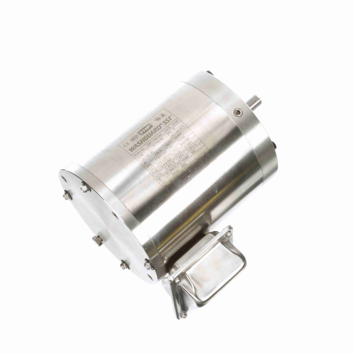 LEESON SST Duck™ General Purpose Motor, 0.75 & 0.50 HP, 3 Ph, 60 & 50 Hz, 230/460 & 190/380 V, 1800 & 1500 RPM, 56C Frame, TENV - 191208.00
