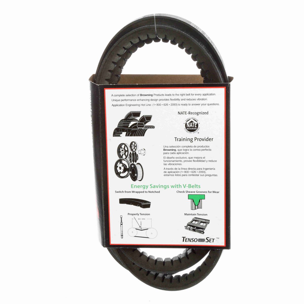 Browning EPDM Notched Belt 98% Efficient - BX67