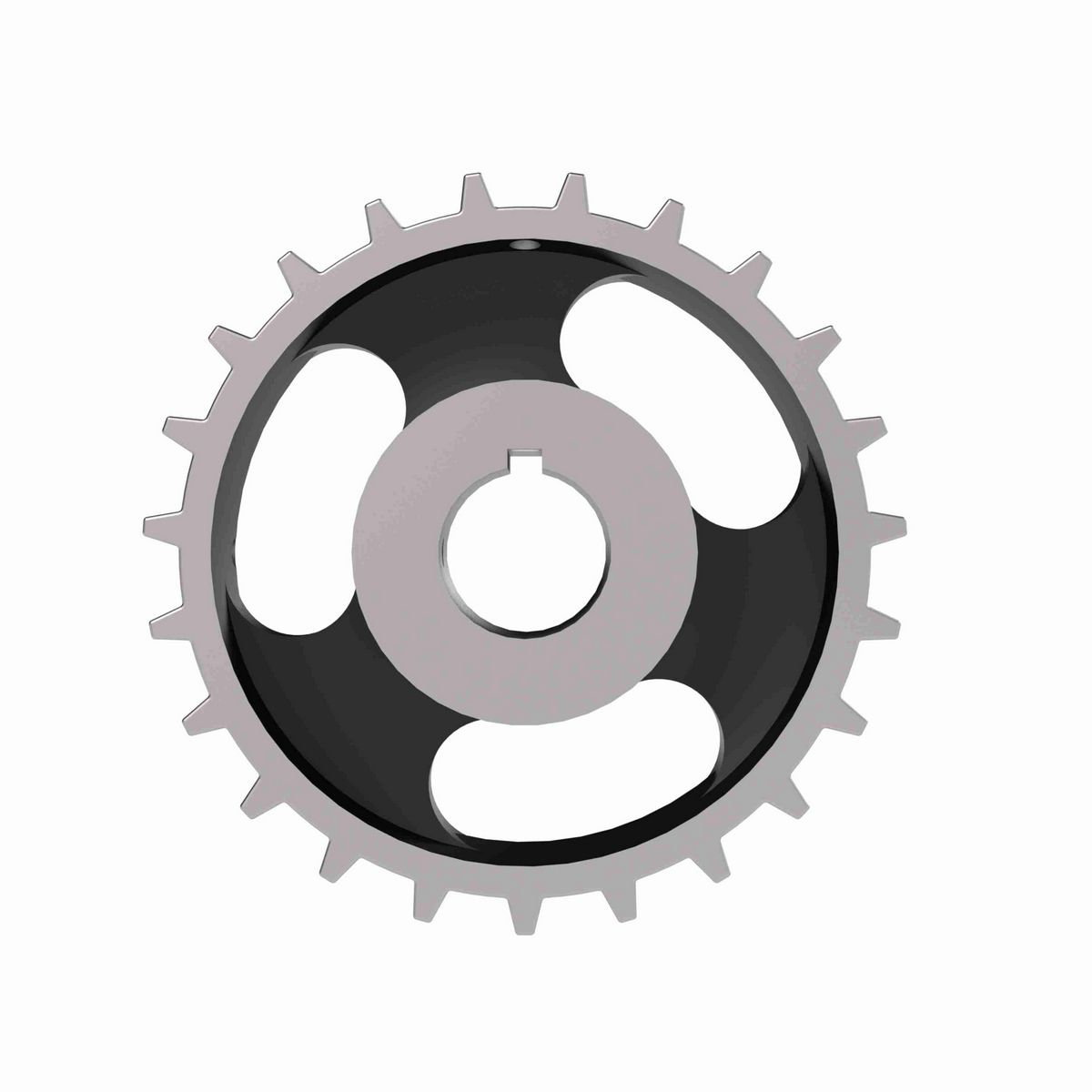Rexnord 881 Series Solid One Piece Cast Iron Sprocket with 23 Teeth and a 1-1/4in Round Shaft-Ready Bore with Keyway & Setscrew - 401-287-7