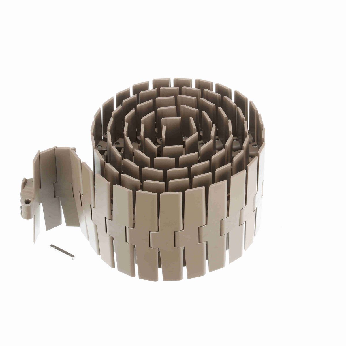 System Plast 882TAB Side-flexing Solid Top, Material: Tan Low Friction, Width: 7.5in, Pitch: 1.5in - LF882TAB-K750