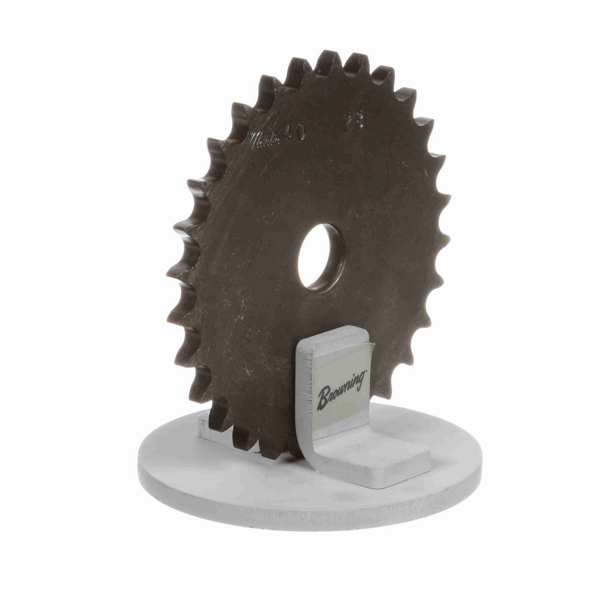 Browning Steel Minimum Plain Bore Roller Chain Sprocket - 40A28