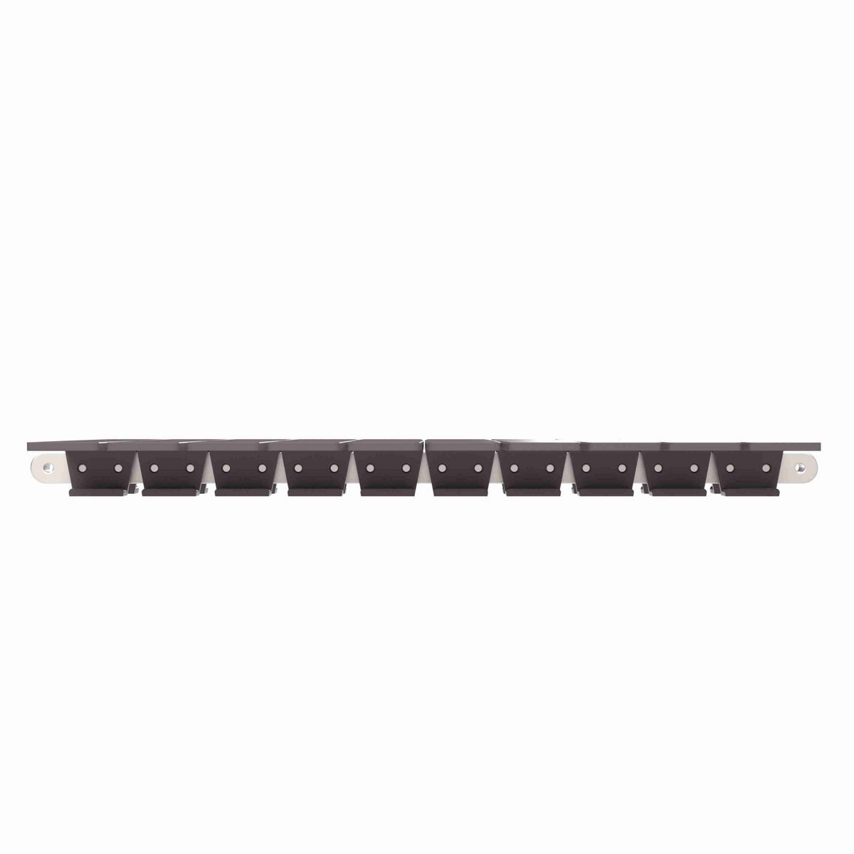 Rexnord 1873TAB Side-flexing Solid Top, Material: Brown High Performance, Width: 10in, Pitch: 1.5in - 81414075