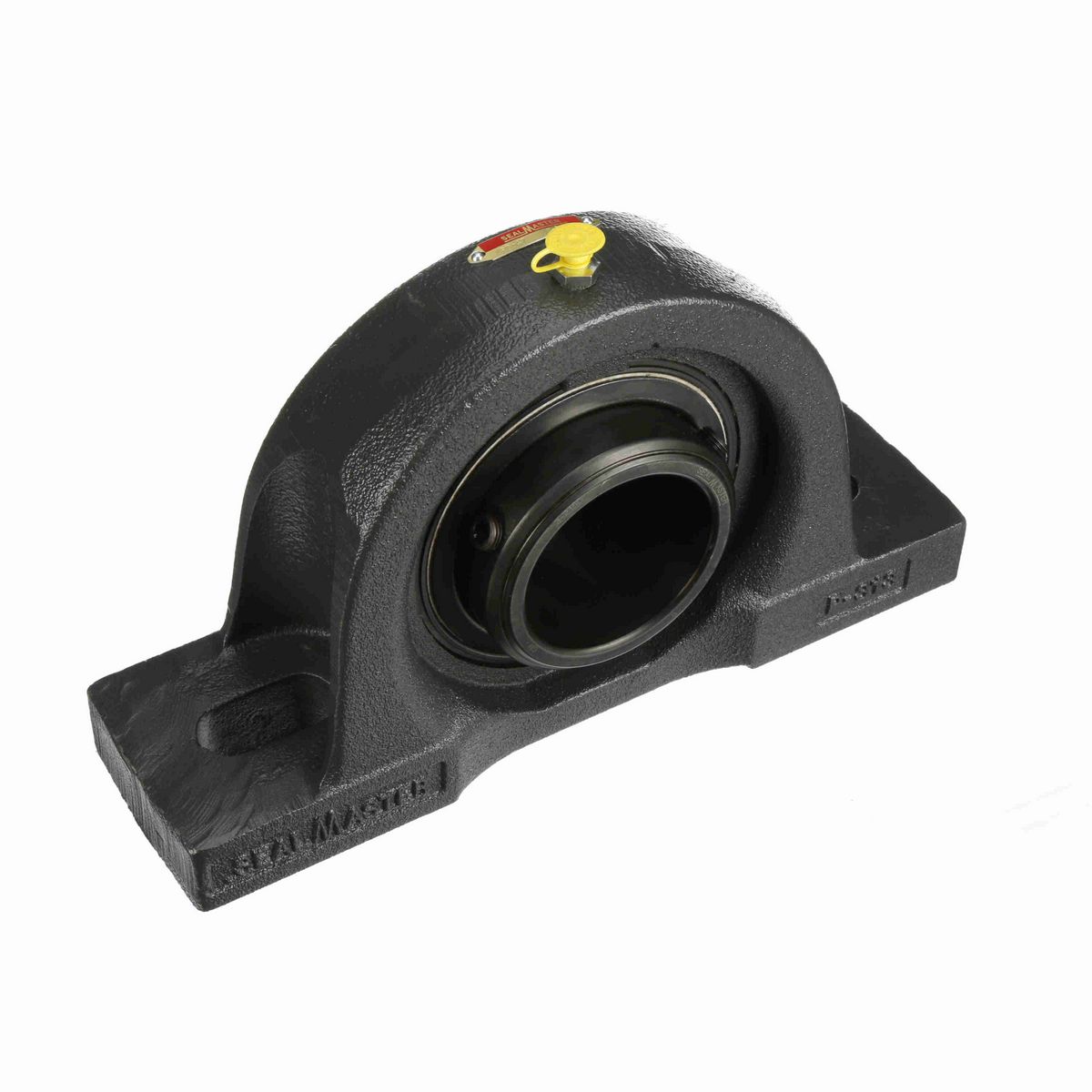 Sealmaster Mounted Cast Iron Two Bolt Pillow Block Ball Bearing - 52100 Bearing Steel, Black Oxided - Double Setscrew Lock - MPD-47
