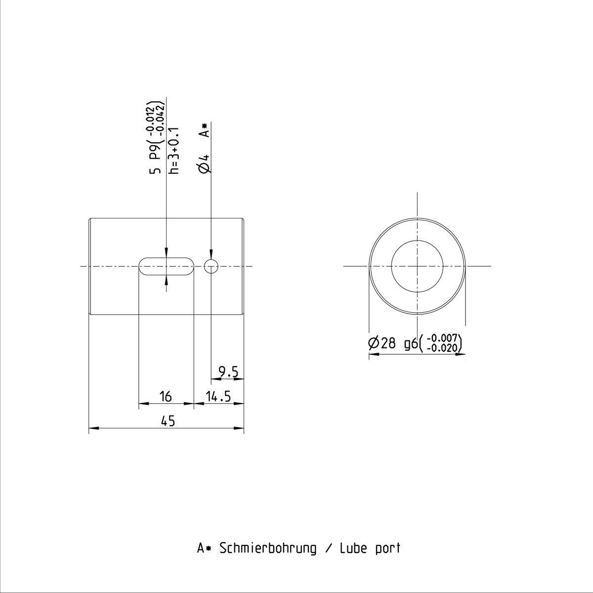 Одинарная цилиндрическая гайка Bosch Rexroth ZEM-E-S 16X10RX3-3 [R151204012]
