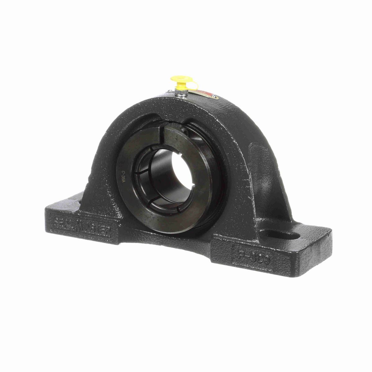 Sealmaster Mounted Cast Iron Two Bolt Pillow Block Ball Bearing - 52100 Bearing Steel, Black Oxided - Concentric Lock - MP-31T