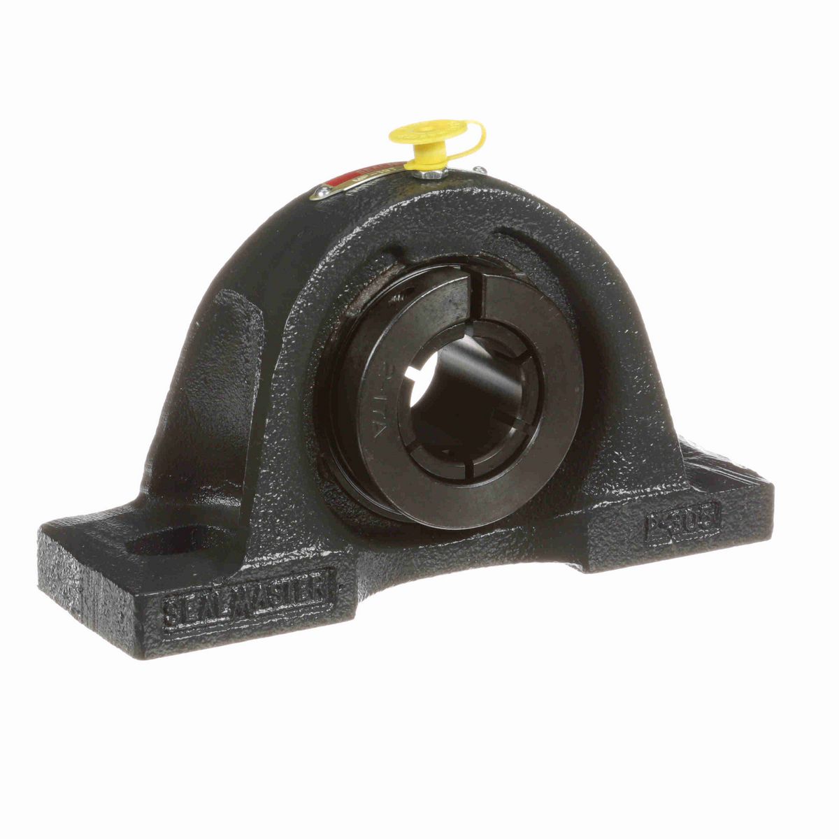 Sealmaster Mounted Cast Iron Two Bolt Pillow Block Ball Bearing - 52100 Bearing Steel, Black Oxided - Concentric Lock - MP-19T