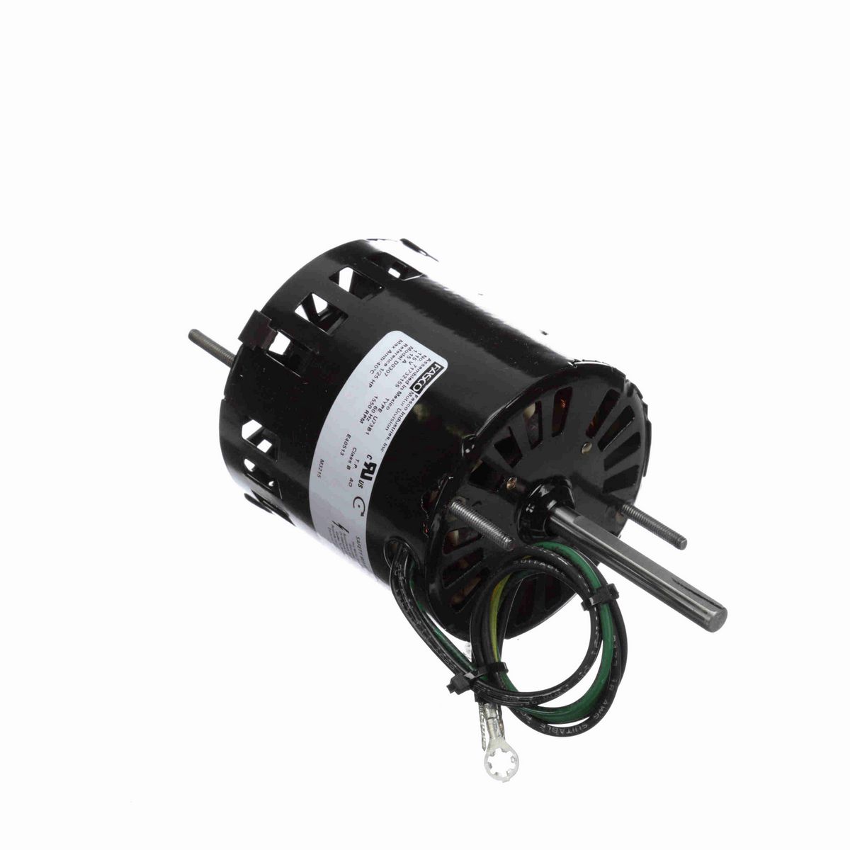 FASCO Ventilation Motor, 1/25 HP, 1 Ph, 60 Hz, 115 V, 1550 RPM, 1 Speed, 3.3" Diameter, OAO - D0307