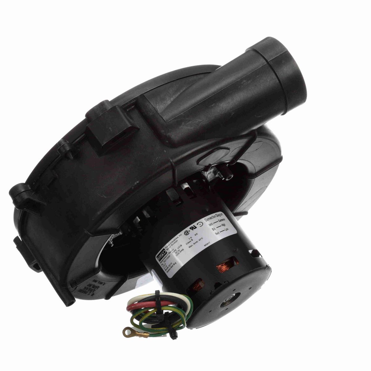 FASCO Round Outlet Shaded Pole OEM Replacement Draft Inducer Blower, 115 Volts, Flange: No - A213