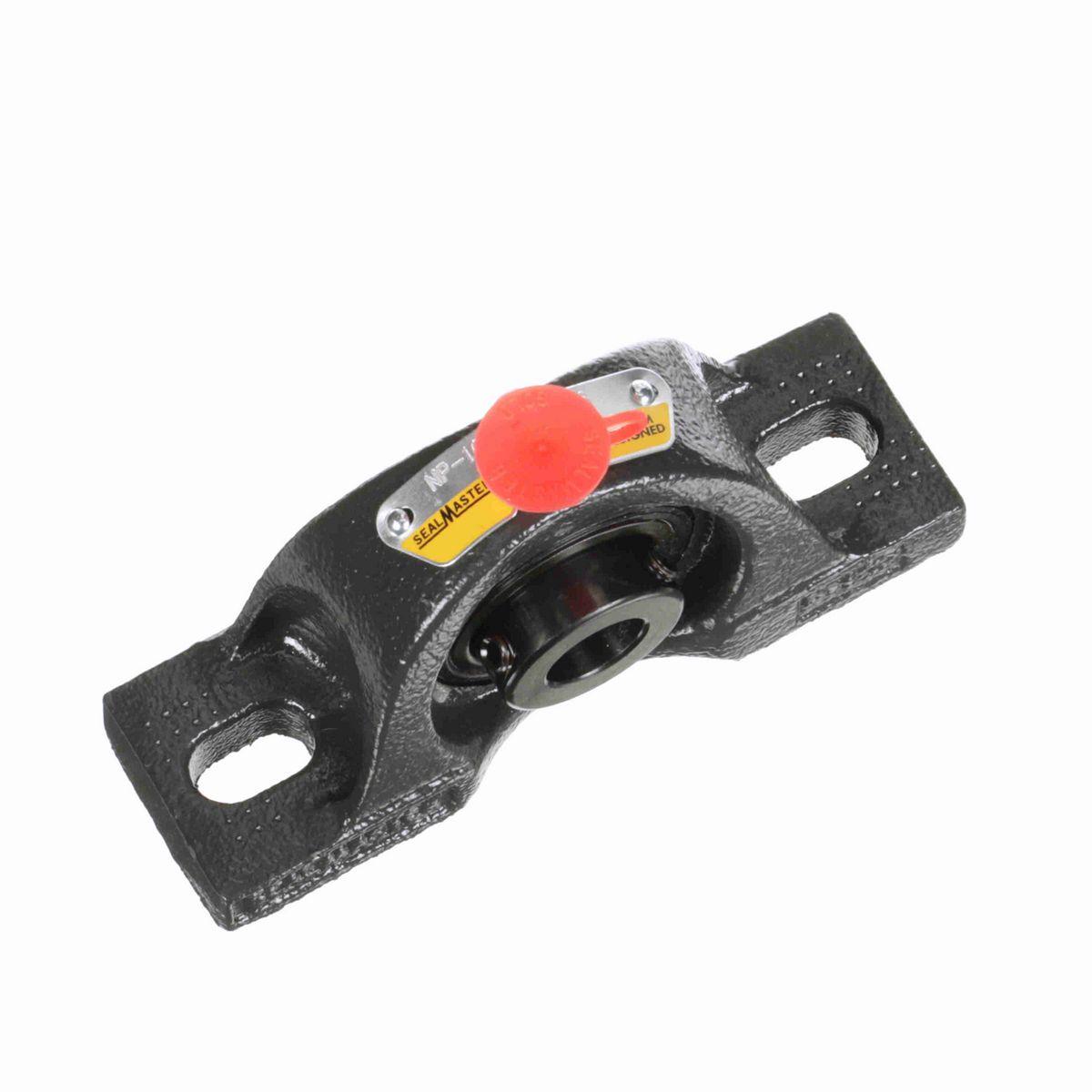 Sealmaster Mounted Cast Iron Two Bolt Pillow Block Ball Bearing - 52100 Bearing Steel, Black Oxided - Setscrew Lock - High Temperature - NP-10 HT