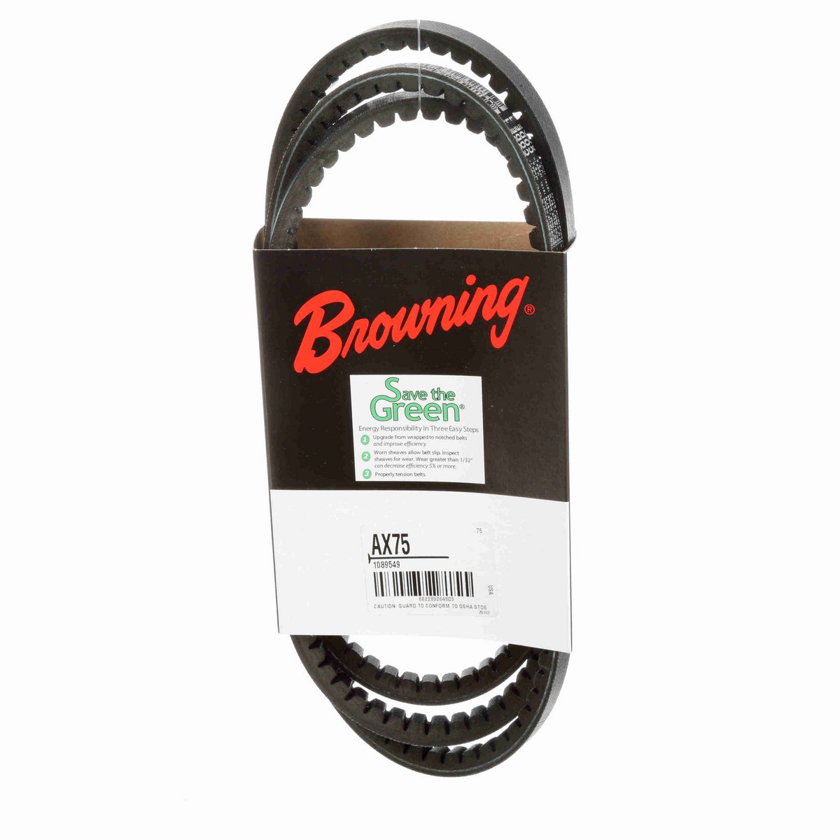 Browning EPDM Notched Belt 98% Efficient - AX75