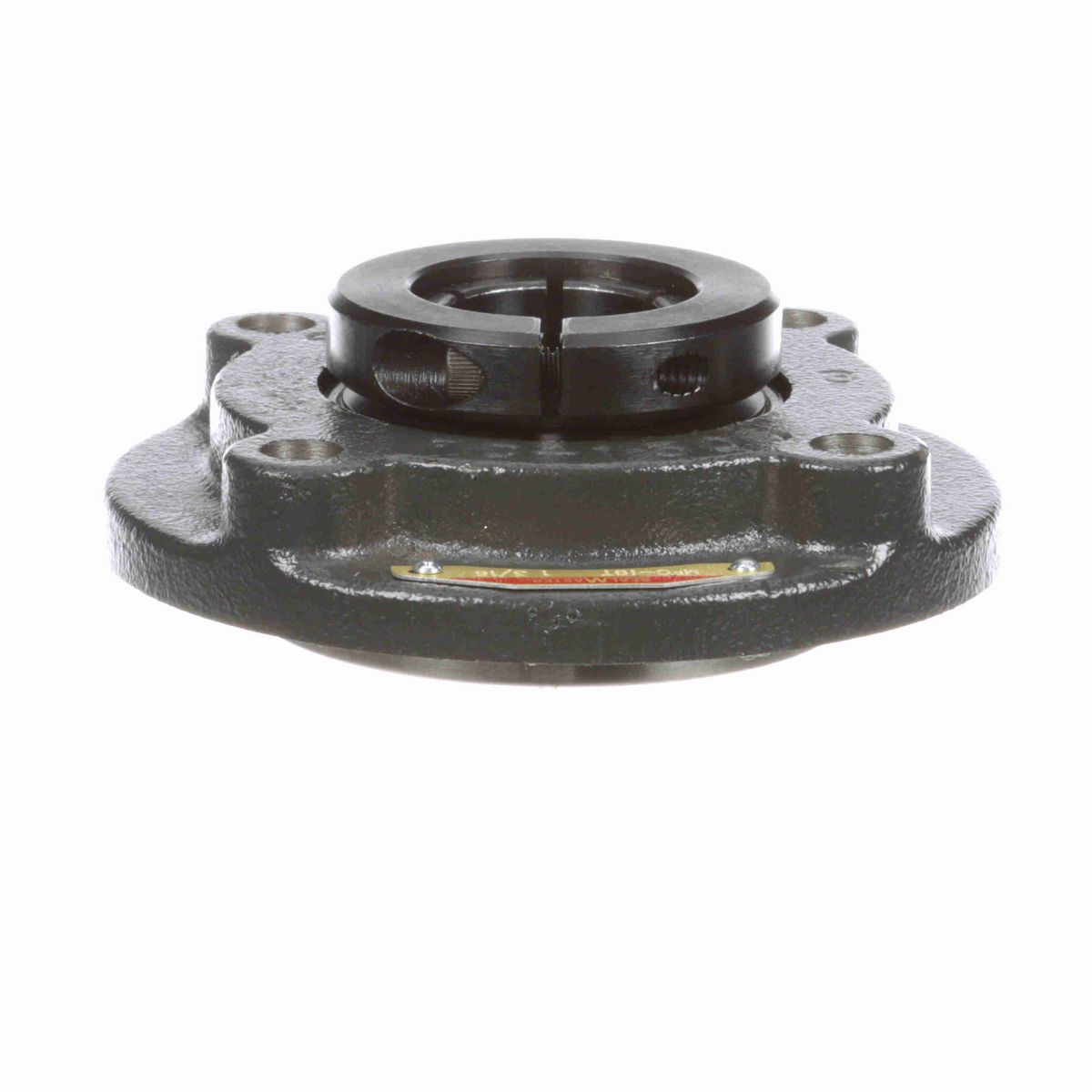 Sealmaster Mounted Cast Iron Flange Cartridge Ball Bearing - 52100 Bearing Steel, Black Oxided - Concentric Lock - MFC-19T