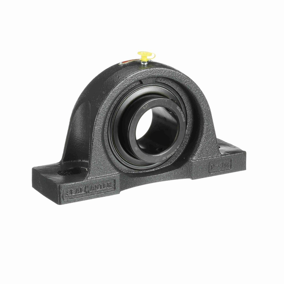 Sealmaster Mounted Cast Iron Two Bolt Pillow Block Ball Bearing - 52100 Bearing Steel, Black Oxided - Setscrew Lock - MP-39