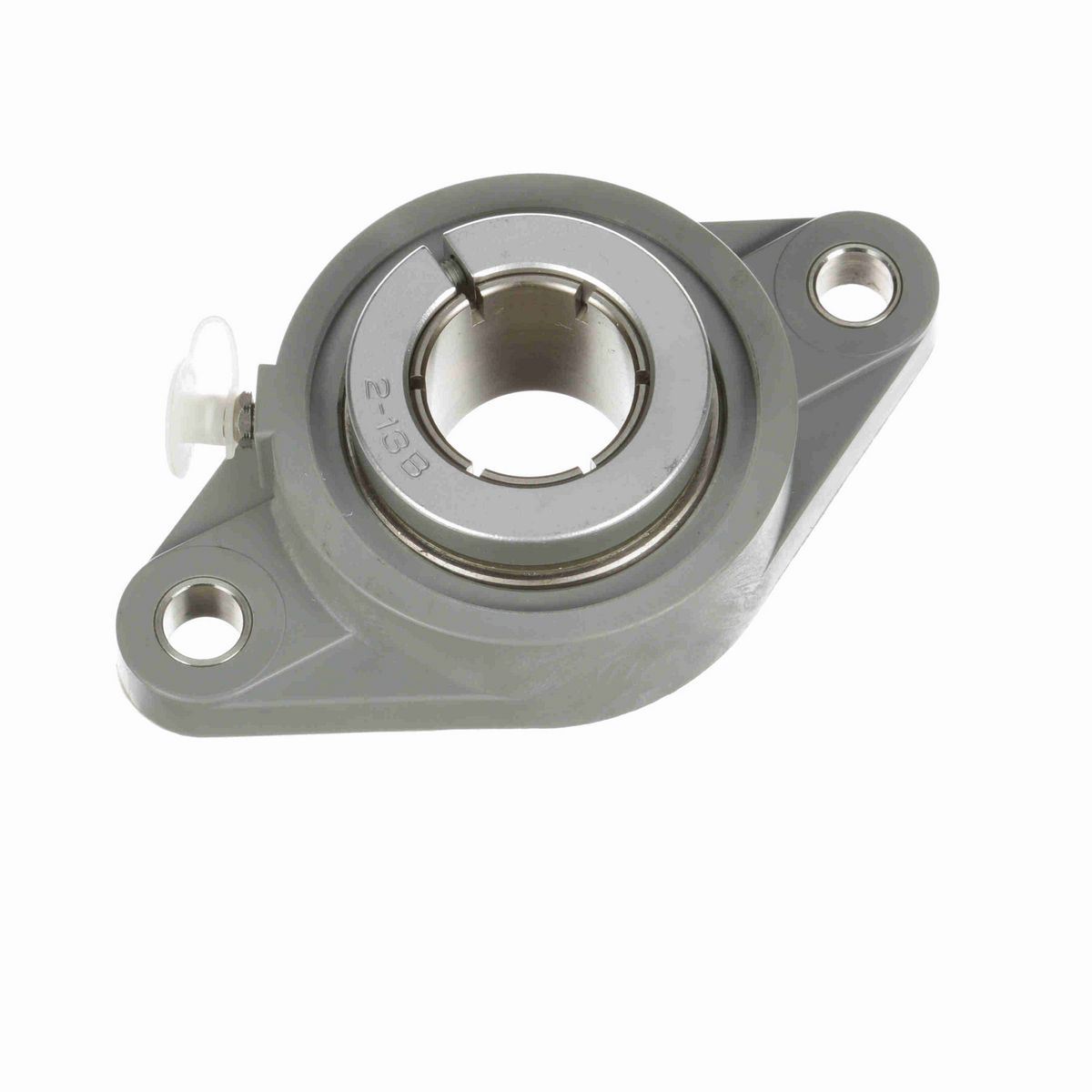 Sealmaster Mounted Composite Two Bolt Flange Ball Bearing - 52100 Bearing Steel, Phosphorus Nickel Coated - Concentric Lock - Corrosion Resistant - CRFTC-PN23T