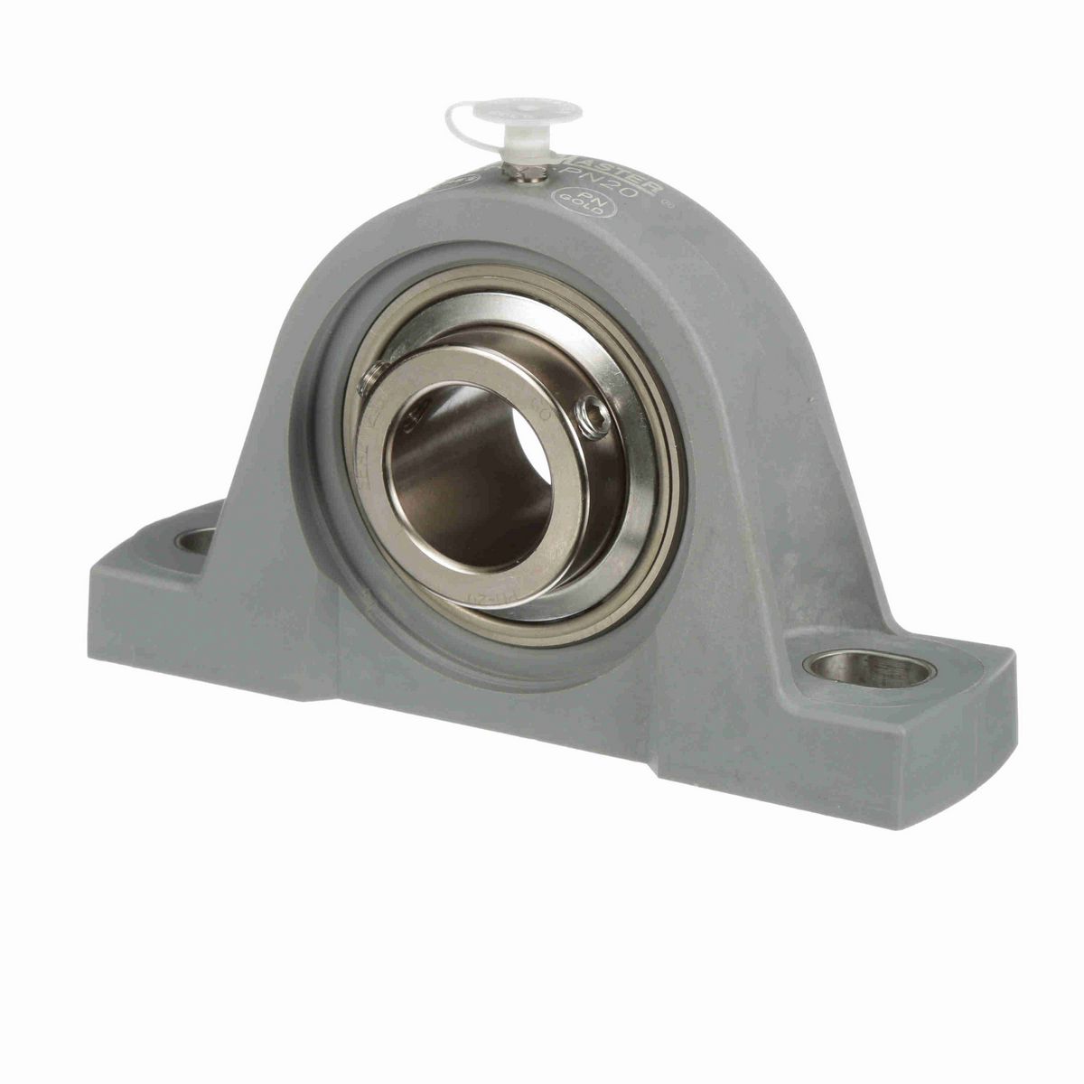 Sealmaster Mounted Composite Two Bolt Pillow Block Ball Bearing - 52100 Bearing Steel, Phosphorus Nickel Coated - Setscrew Lock - Corrosion Resistant - CRPC-PN20