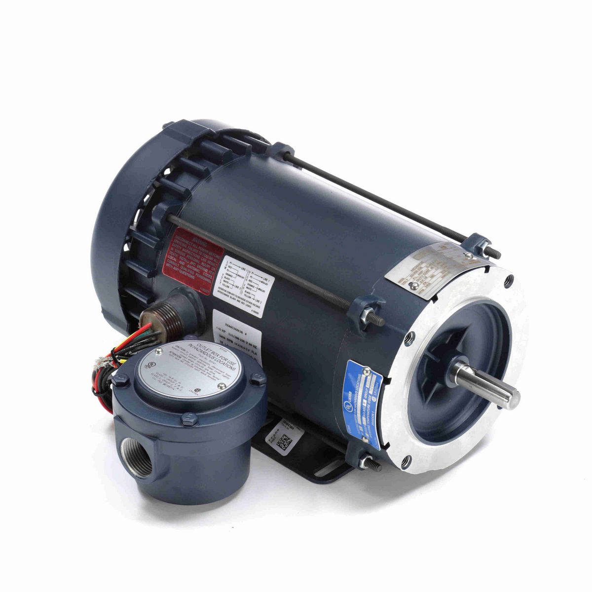 LEESON Explosion Proof Motor, 1.50 HP, 1 Ph, 60 Hz, 115/208-230 V, 3600 RPM, 56C Frame, EPFC - 116615.00