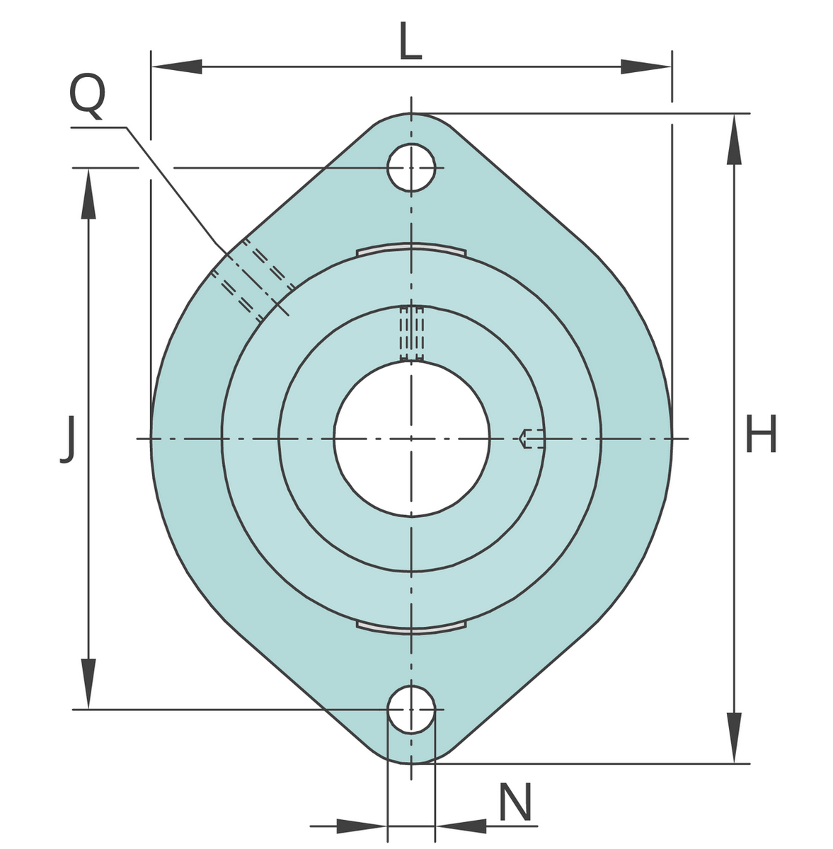Фланцевый корпус INA GLCTE20-XL (GLCTE20)