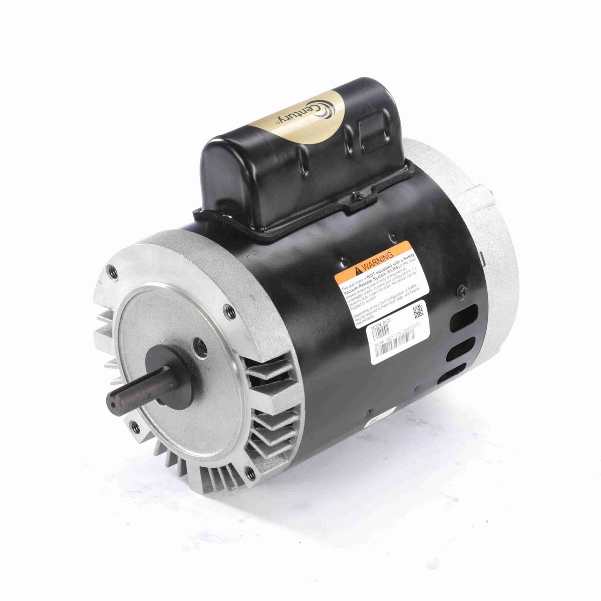 Century Pool Pump Motor, 1/2 HP, 1 Ph, 60 Hz, 230/115 V, 3600 RPM, L56C Frame, DP - B120