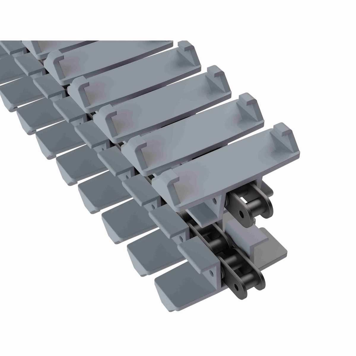 Rexnord 1873TAB SideGrip™ Side-flexing, Material: Silver Platinum Series™ X, Width: 3.75in, Pitch: 1.5in - 10394354