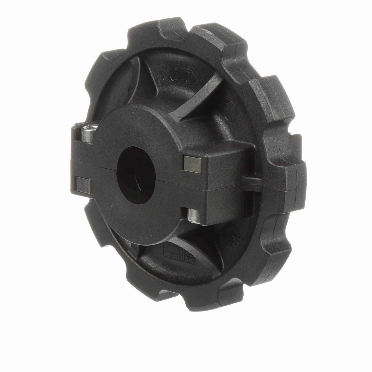 System Plast 880 Series Split Molded Sprocket with 10 Teeth, a 1-1/4in Round Shaft-Ready Bore and Setscrew - 880-10R1.25-DS-SS